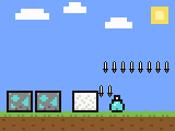 Pixel-art scene of the seized items: 5 lb meth , 1 kg cocaine , 21 g fentanyl , 10 guns