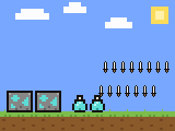 Pixel-art scene of the seized items: 2+ kg meth , 1+ kg fentanyl , 150+ firearms