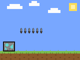 Pixel-art scene of the seized items: 0.68 kg methamphetamine , 6 firearms