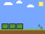 Pixel-art scene of the seized items: 2,787 kg opioid pills , 1,069 kg cannabis