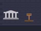 Pixel-art scene: charges filed in federal court